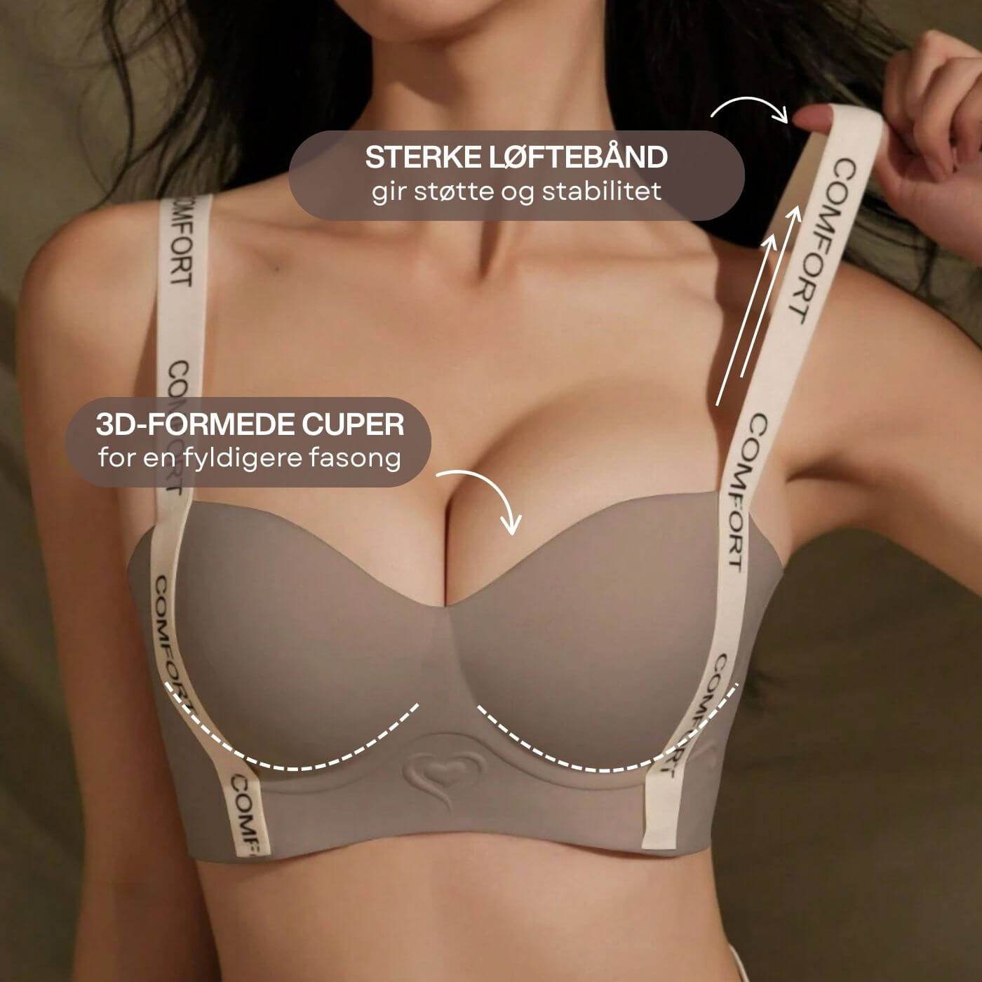 ComfyBra™ – Trådløs Push-Up Komfort-BH (1+1 GRATIS)
