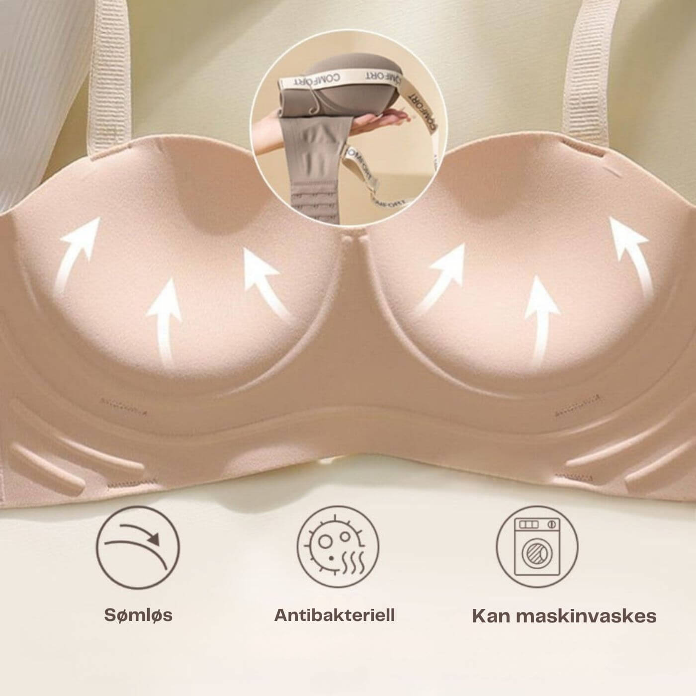 ComfyBra™ – Trådløs Push-Up Komfort-BH (1+1 GRATIS)