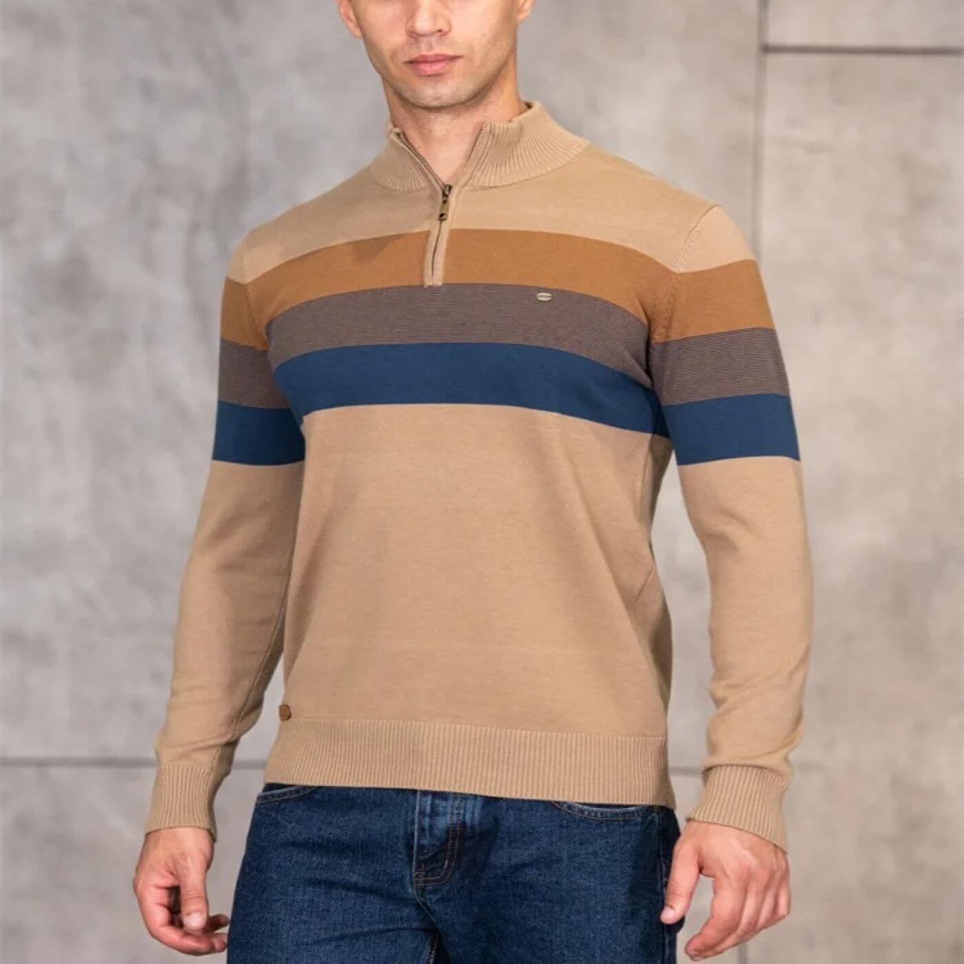 Eirik™ - Komfortabel Genser med Glidelås i Halsen