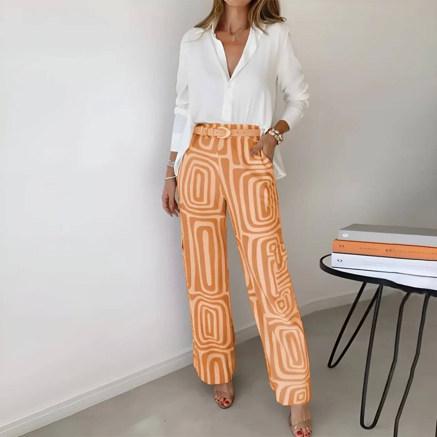 Ellen™ - Stilfullt Sett med Topp og Bukse