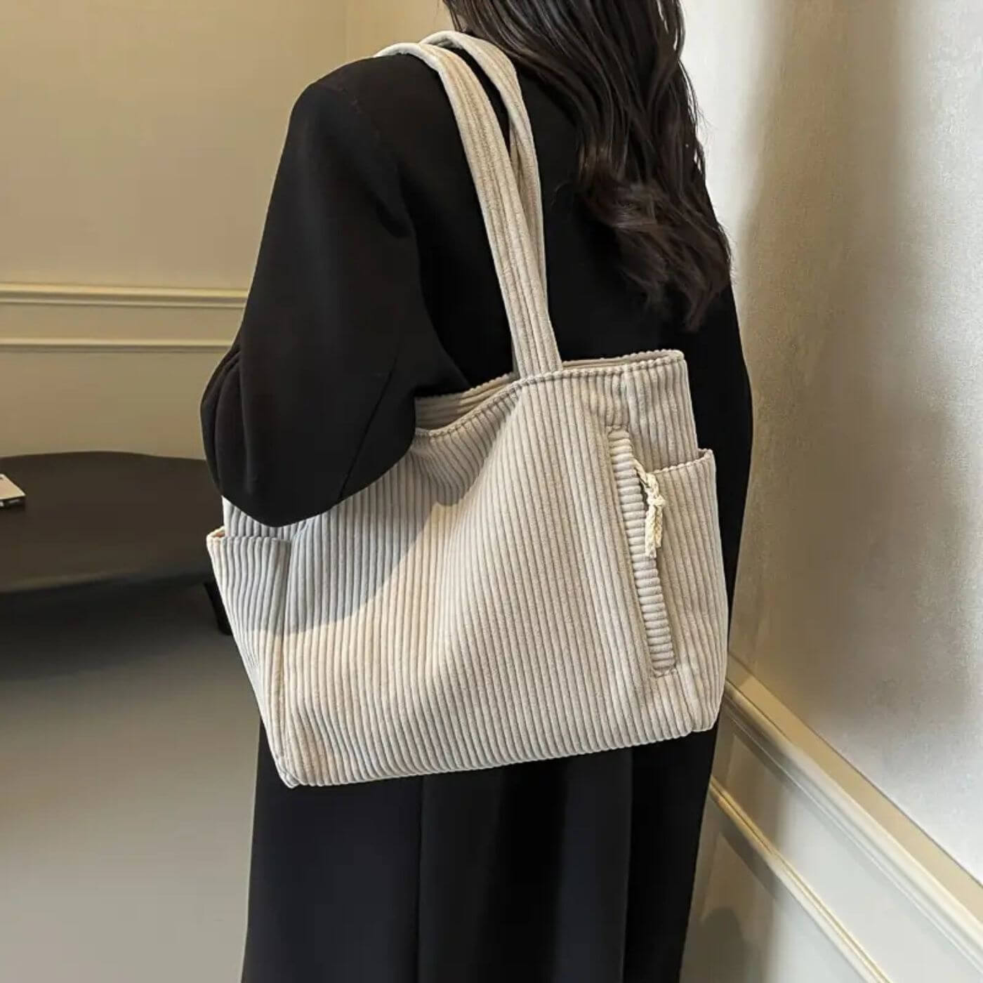 Evelyn™ - Stilig Cordfløyel Toteveske