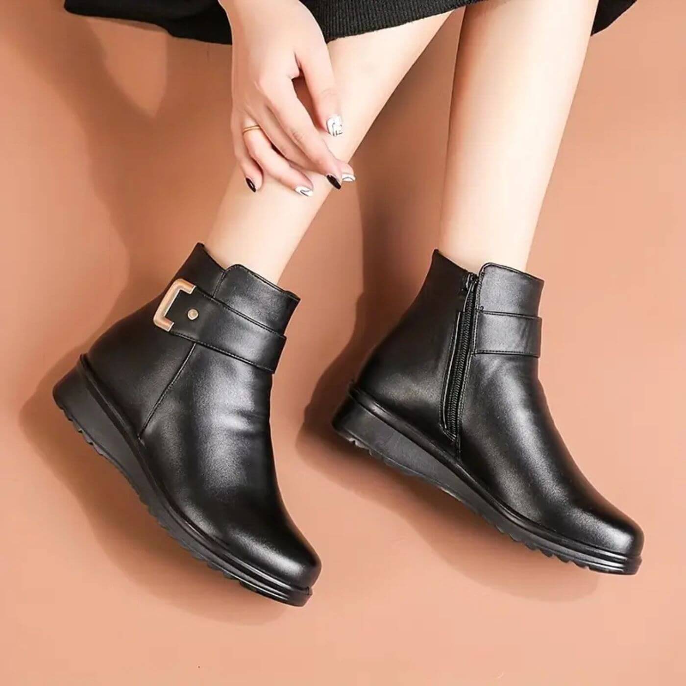 Hanne™ - Antiskli Vinterstøvler med Fôret Innside