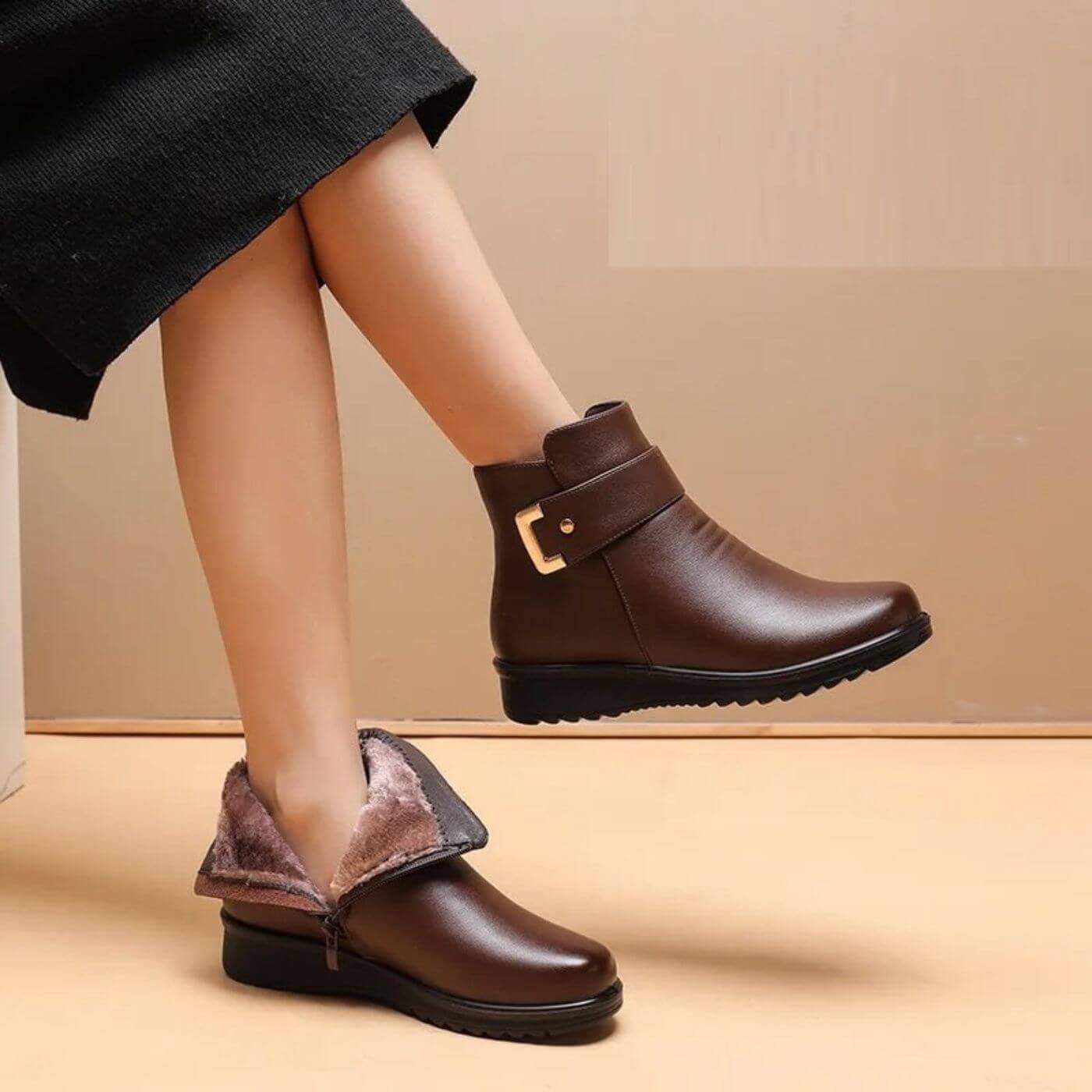 Hanne™ - Antiskli Vinterstøvler med Fôret Innside