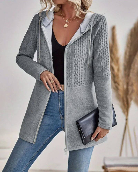 Helga™ - Moderne og Stilig Hettegenser med Glidelås