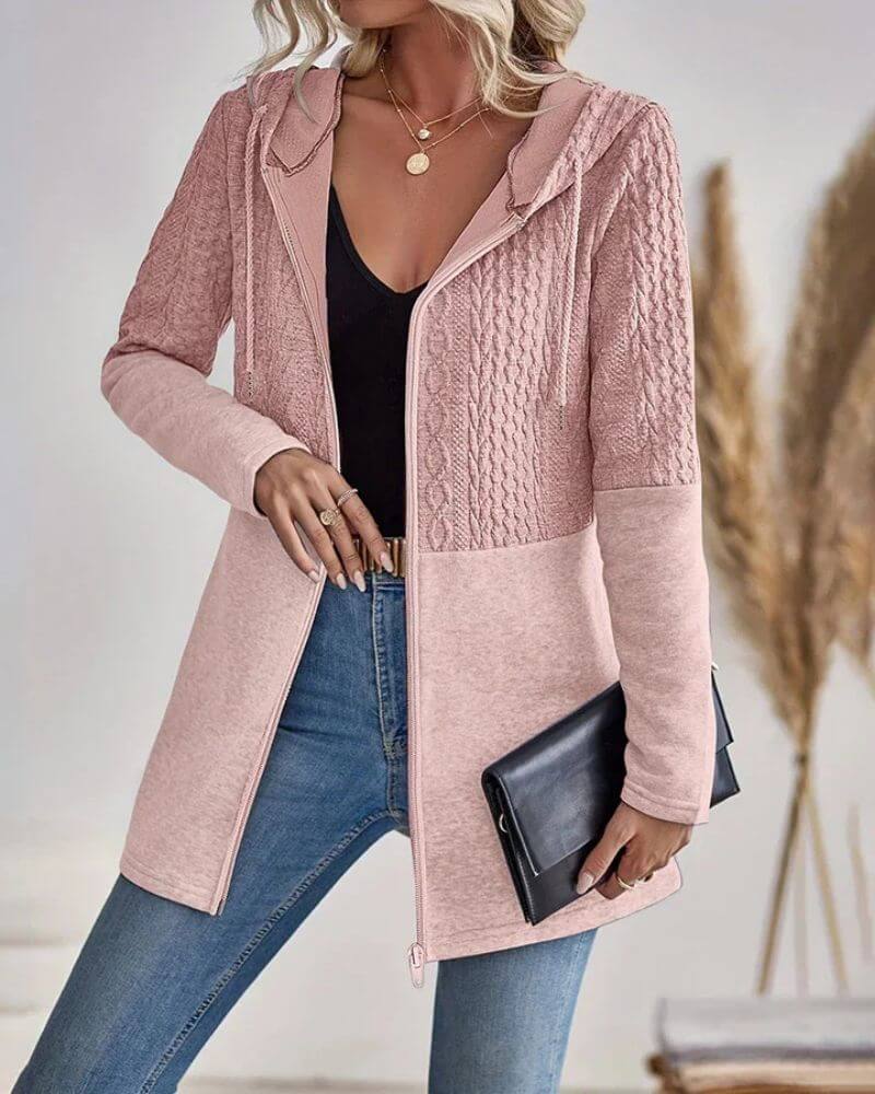 Helga™ - Moderne og Stilig Hettegenser med Glidelås