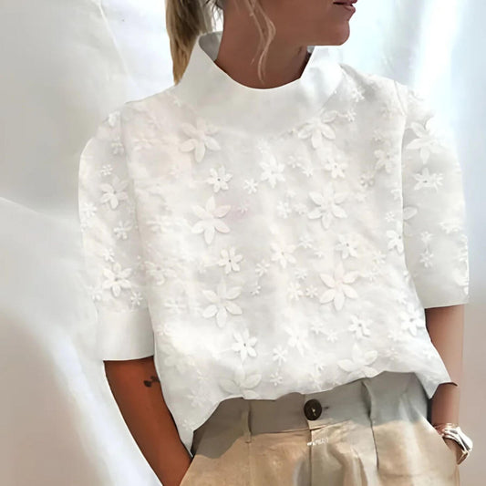Hilde™ – Elegant Brodert Sommerbluse
