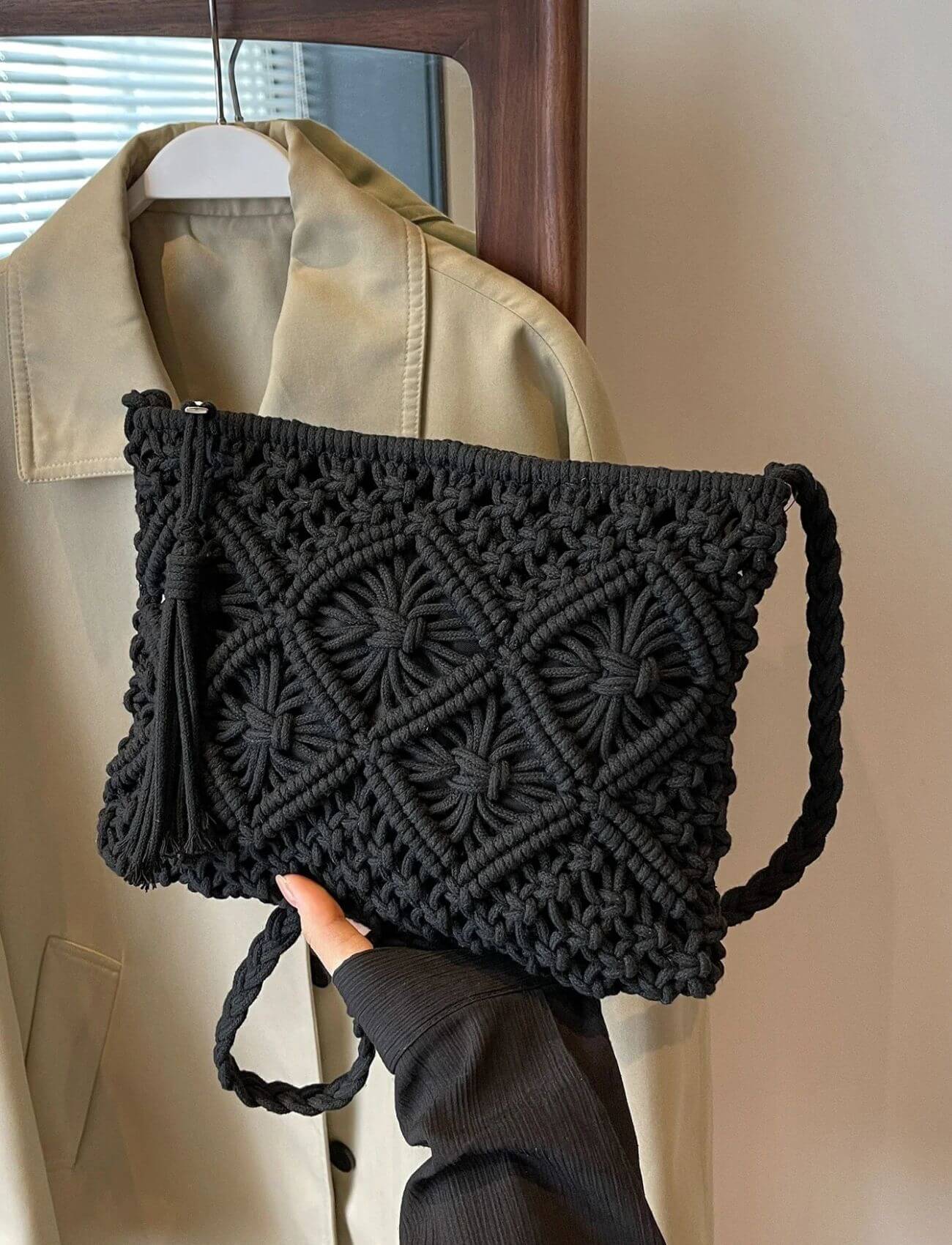 Jenny™ – Stilig Vevd Skulderveske