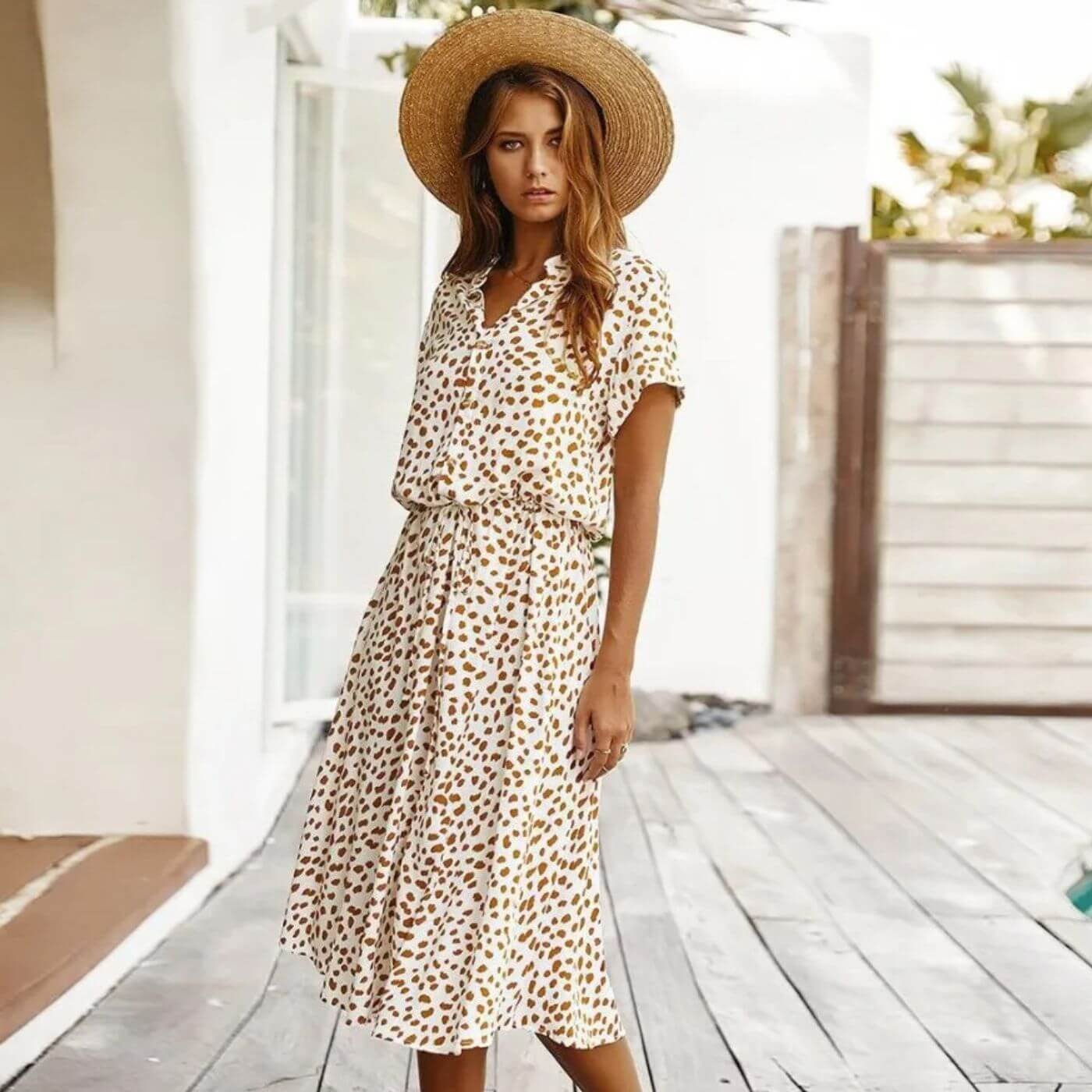 Jenny™ – Vintage Behagelig Sommerkjole