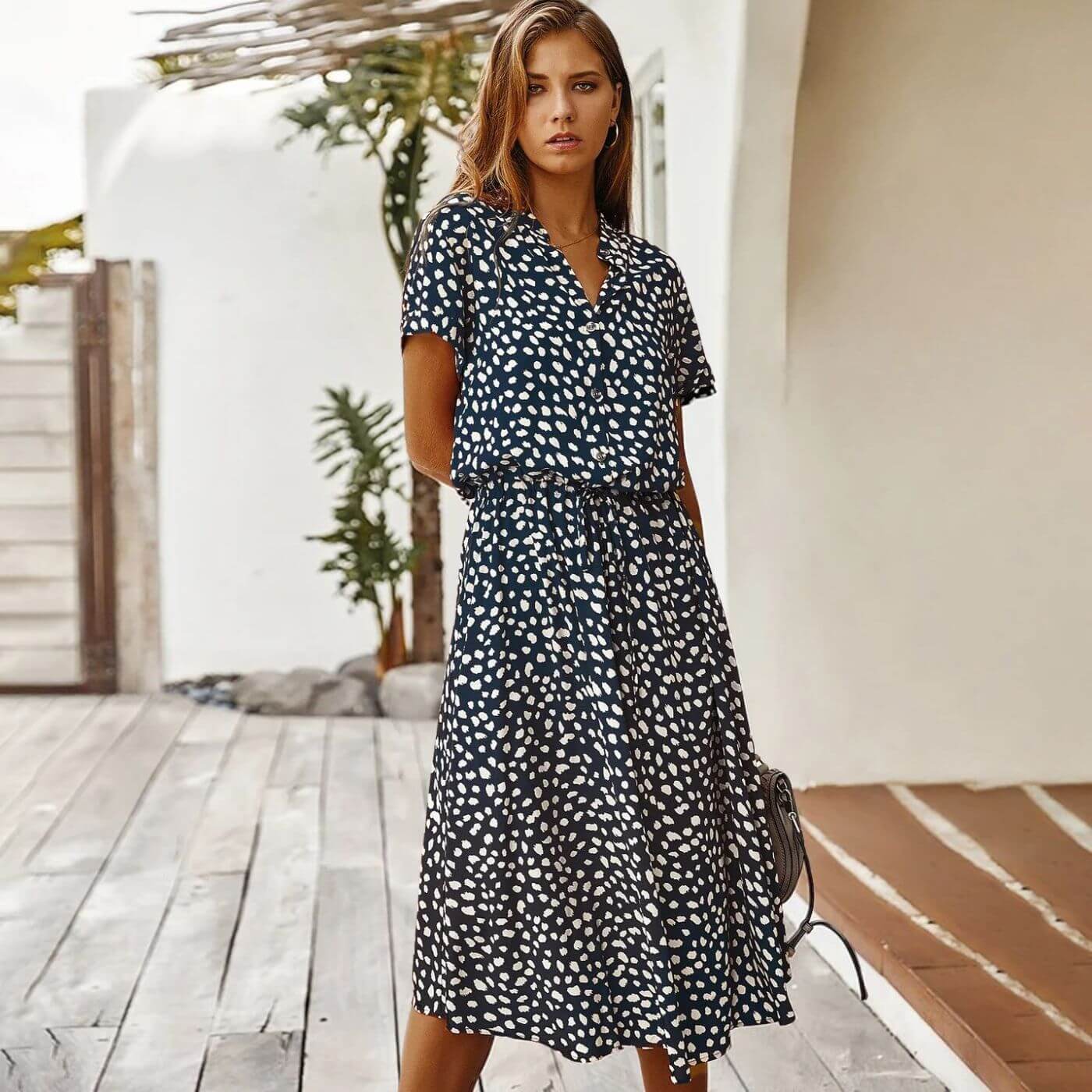 Jenny™ – Vintage Behagelig Sommerkjole