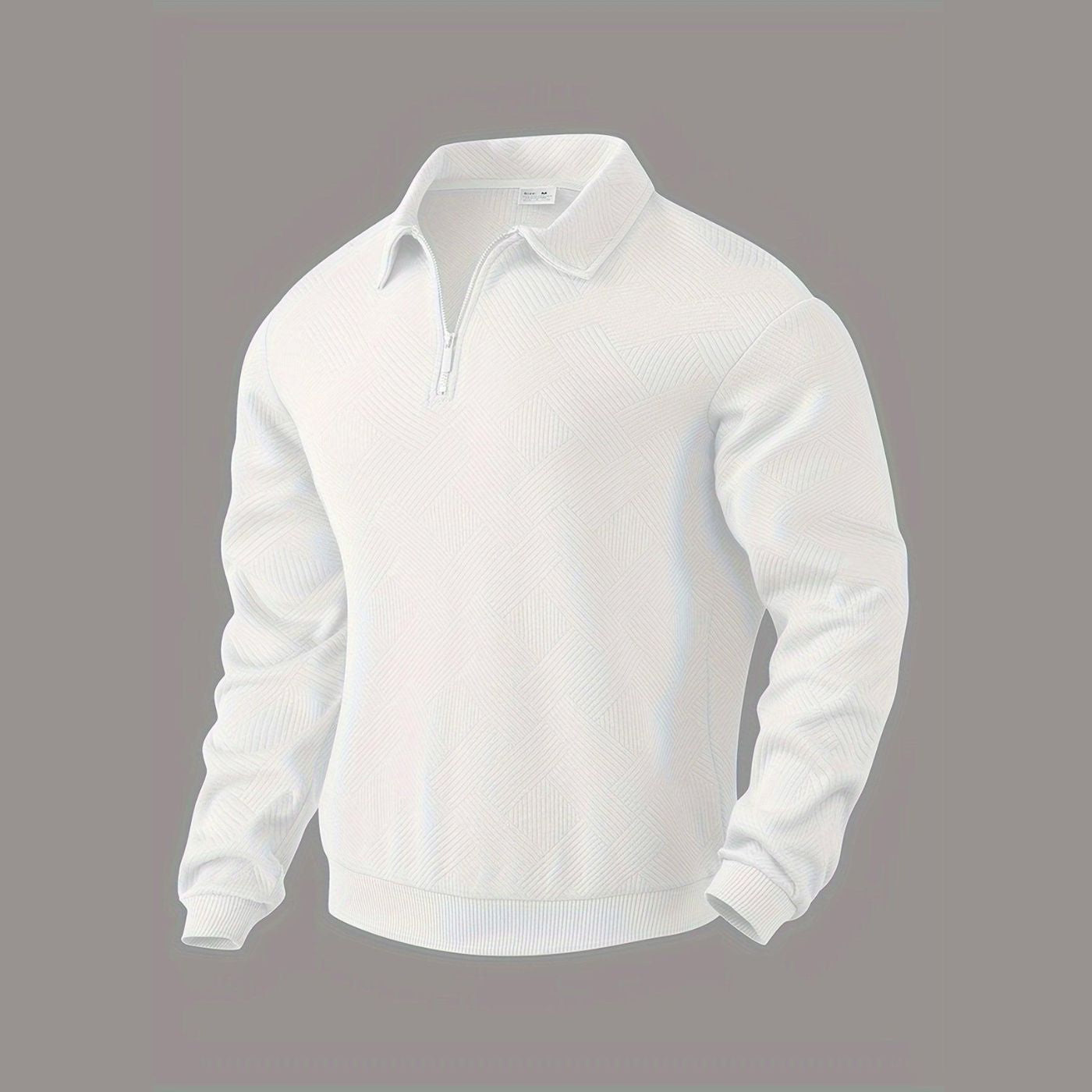 Kasper™ – Genser med geometrisk vintage-design og glidelås