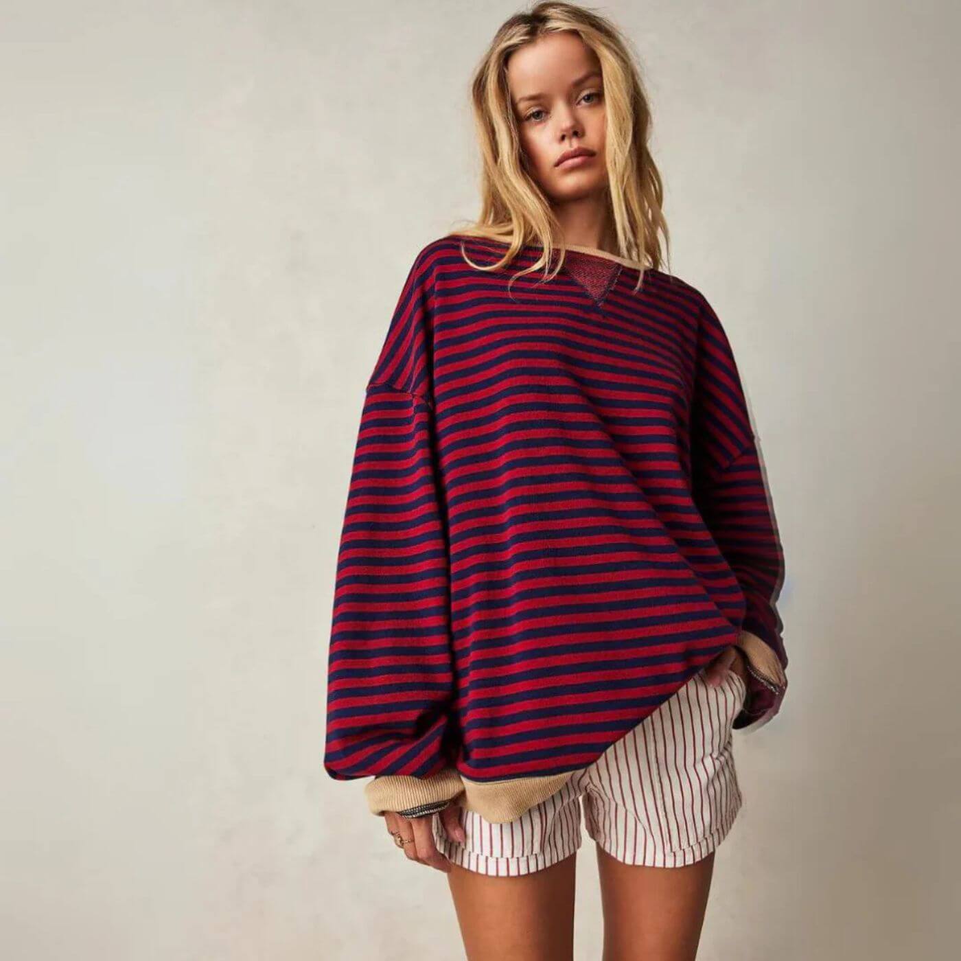 Liana™ - Oversized Stripet Komfortgenser