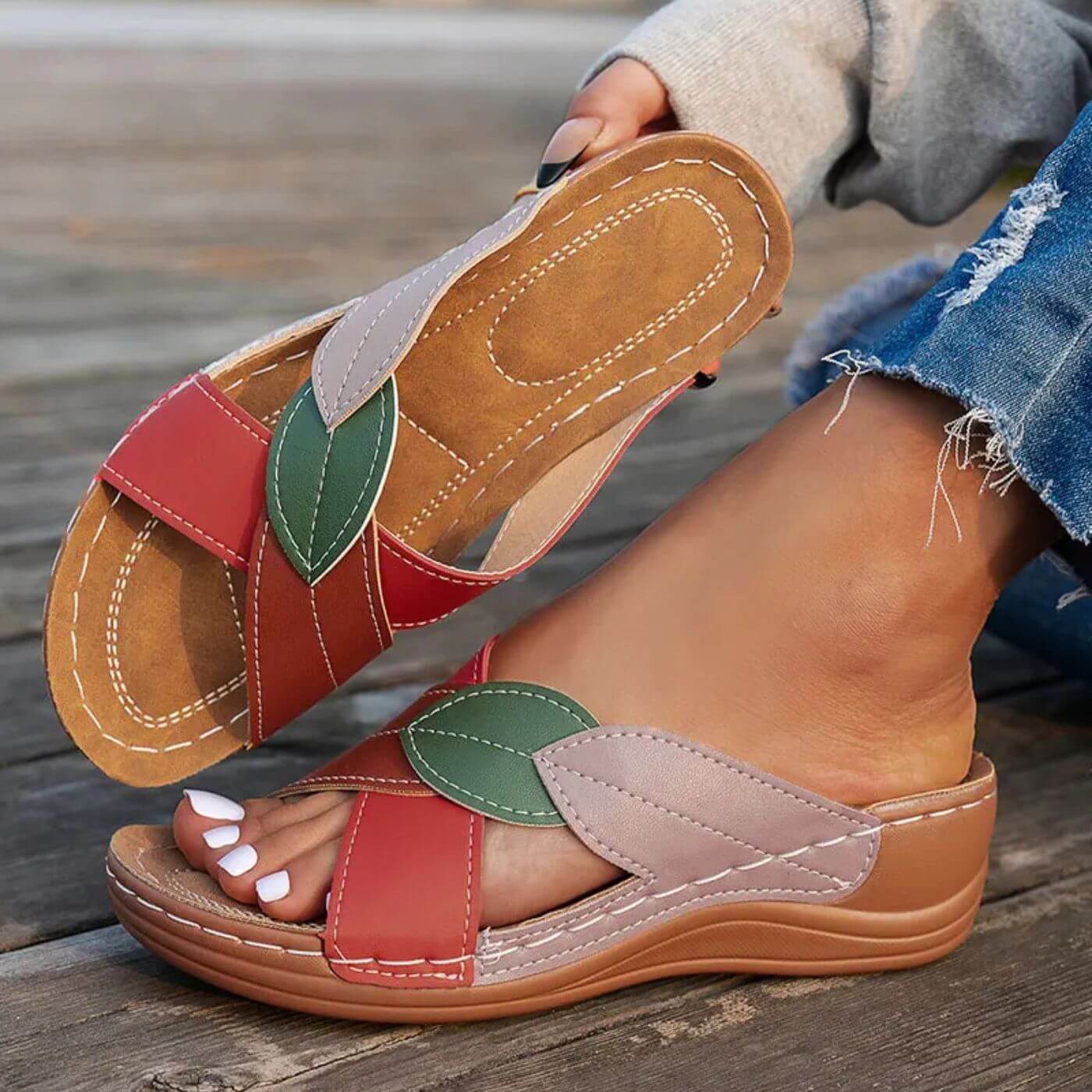 Linn™ – Ortopediske Slip-on Komfortsandaler