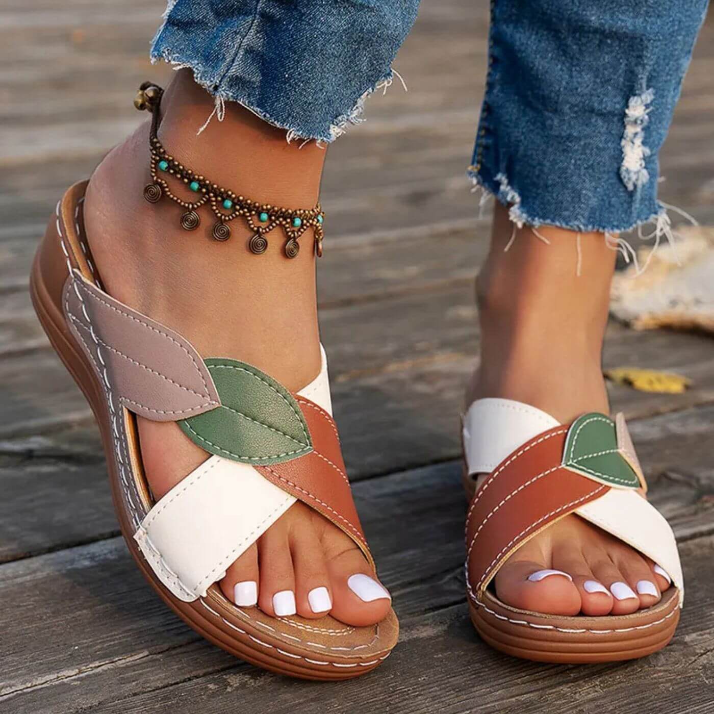 Linn™ – Ortopediske Slip-on Komfortsandaler