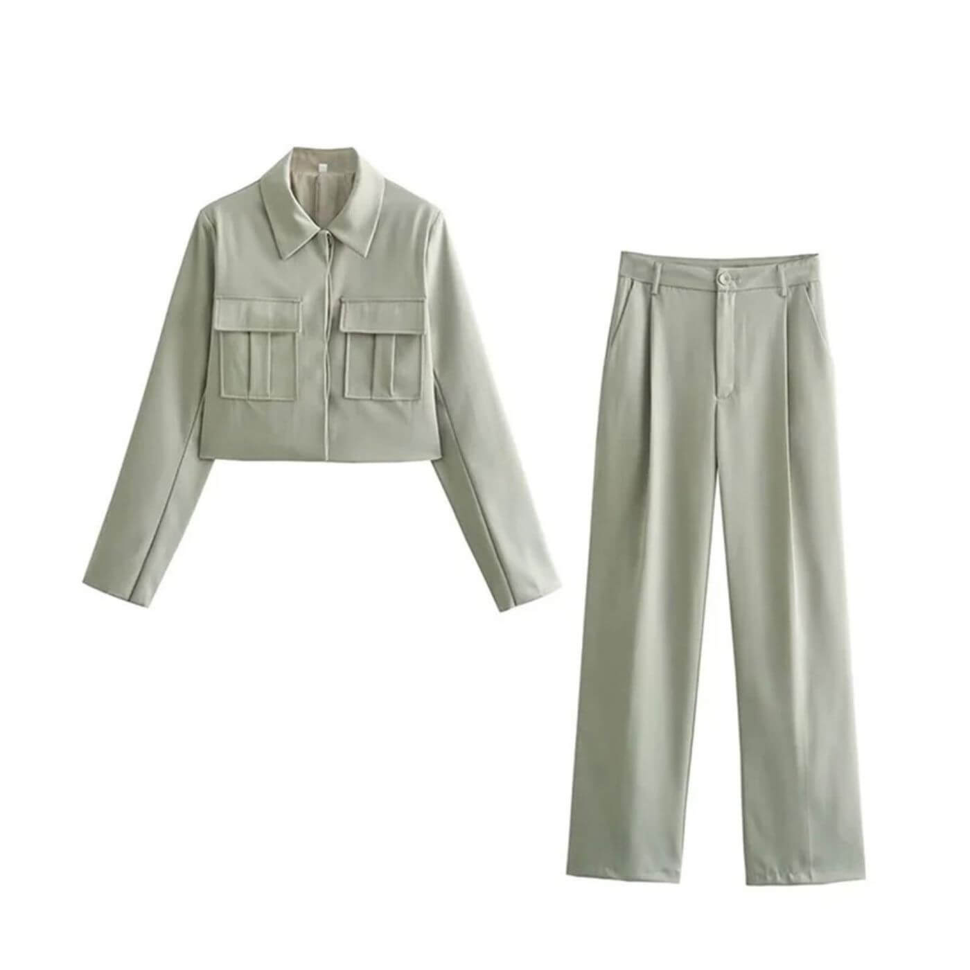 Cecilie™ – Elegant Modern Jakke- og Buksesett