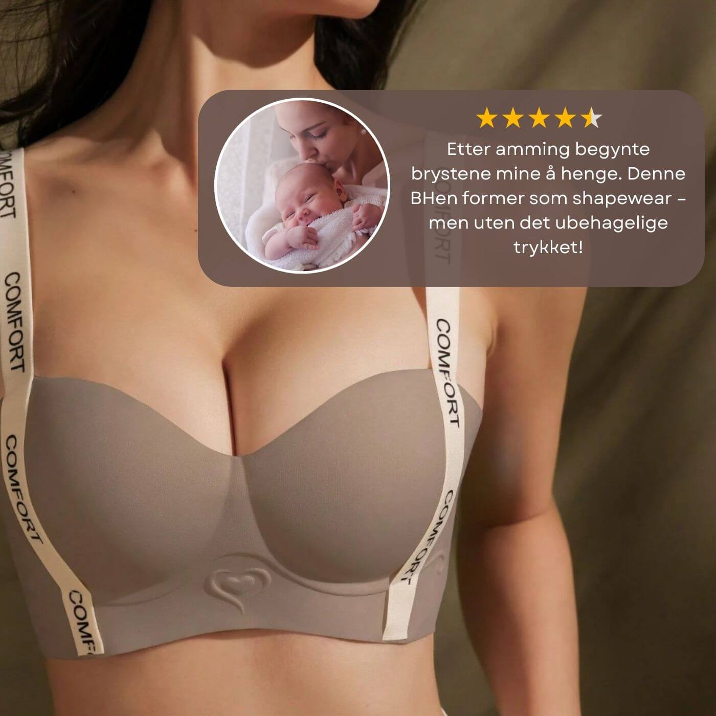 ComfyBra™ – Trådløs Push-Up Komfort-BH (1+1 GRATIS)