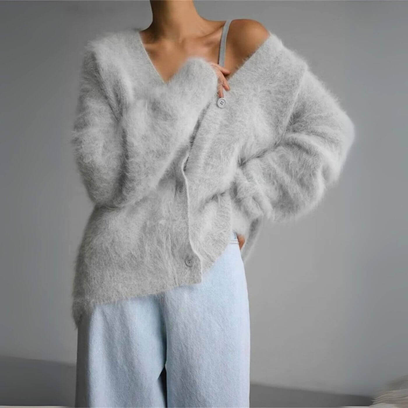 Ellie™ - Koselig Cardigan med Knapp