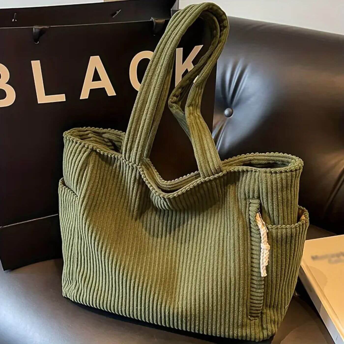 Evelyn™ - Stilig Cordfløyel Toteveske