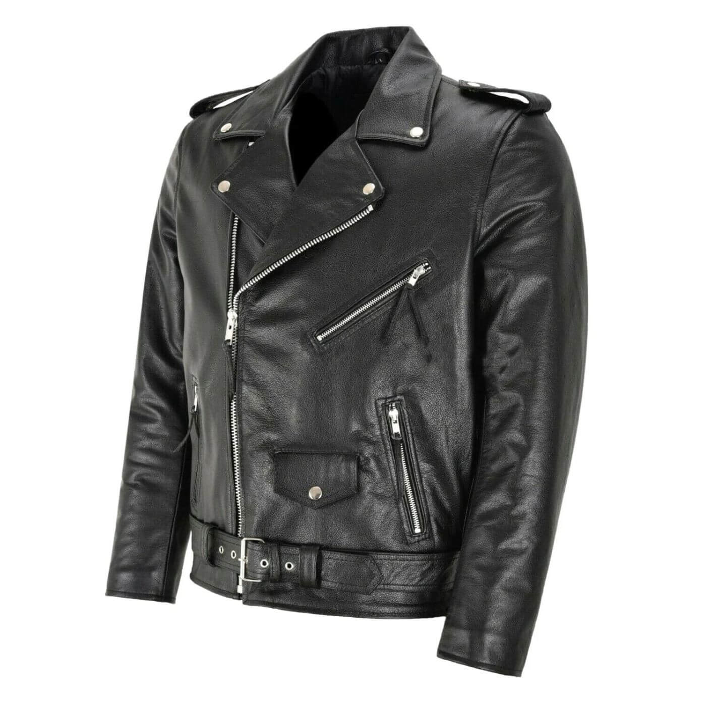 Fredrik™ - Klassisk Biker Skinnjakke