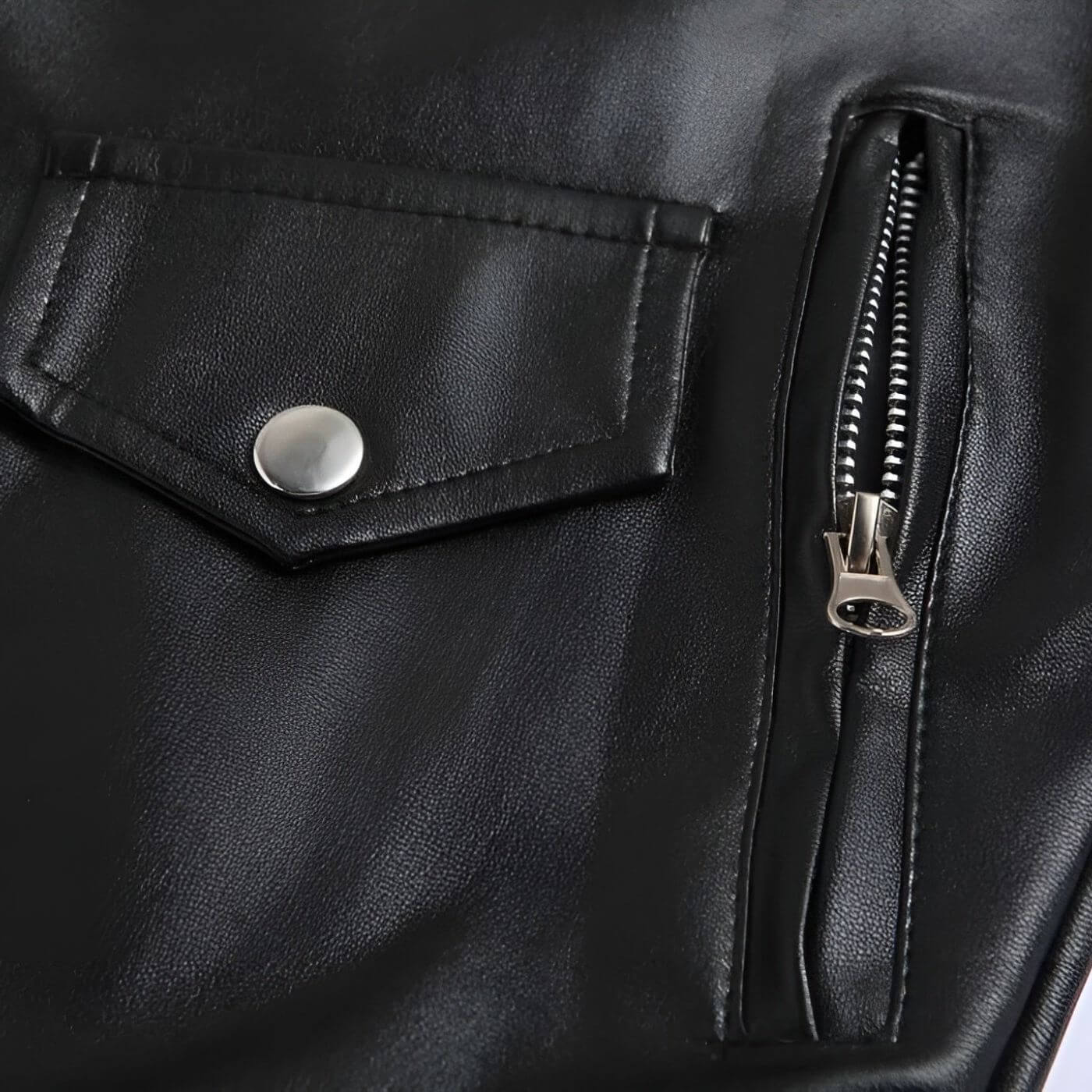 Fredrik™ - Klassisk Biker Skinnjakke