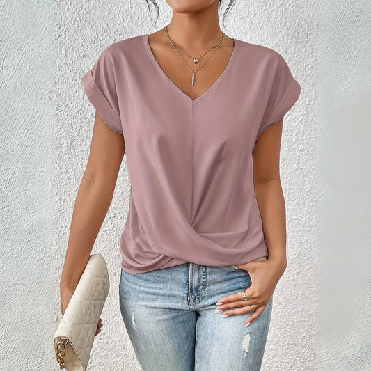 Helene™ - Avslappet T-skjorte med hjerteformet hals (1+1 GRATIS)