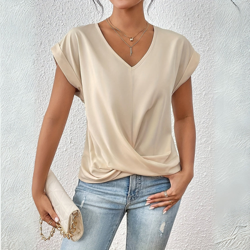 Helene™ - Avslappet T-skjorte med hjerteformet hals (1+1 GRATIS)