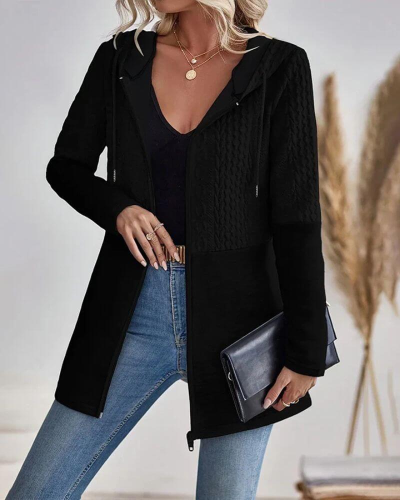 Helga™ - Moderne og Stilig Hettegenser med Glidelås