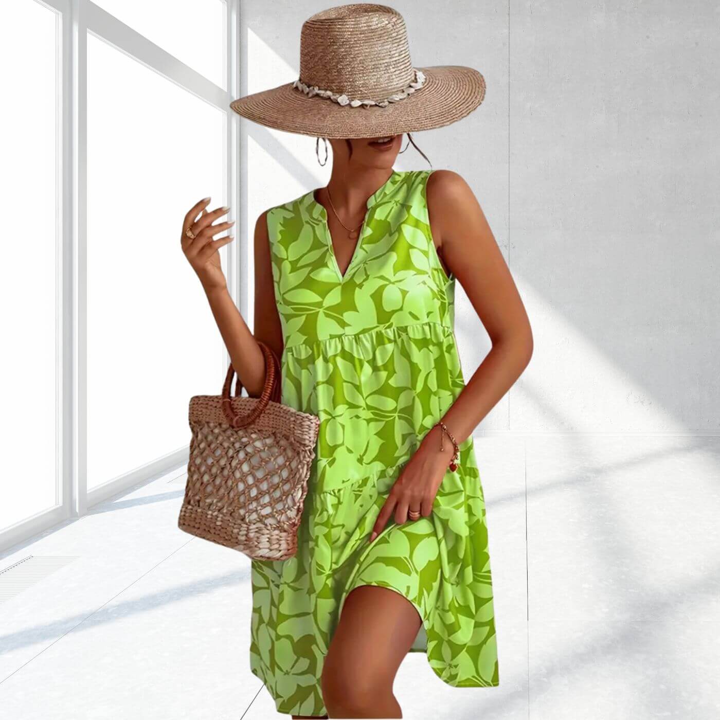 Ida™ - Blomstrete Midikjole