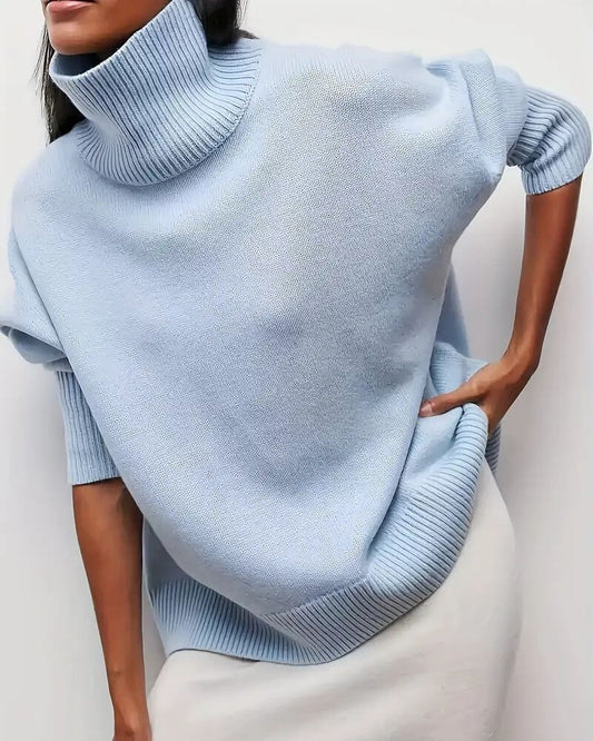 Iris™ - Elegant Classic Turtle Neck Sweater