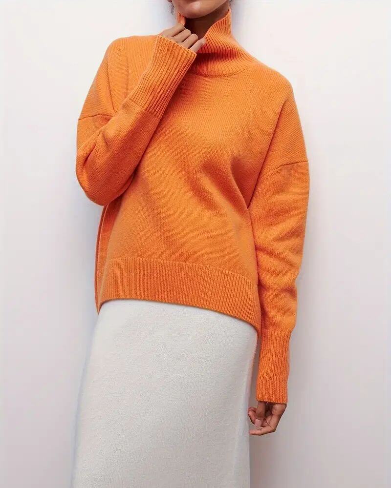 Iris™ - Elegant Classic Turtle Neck Sweater