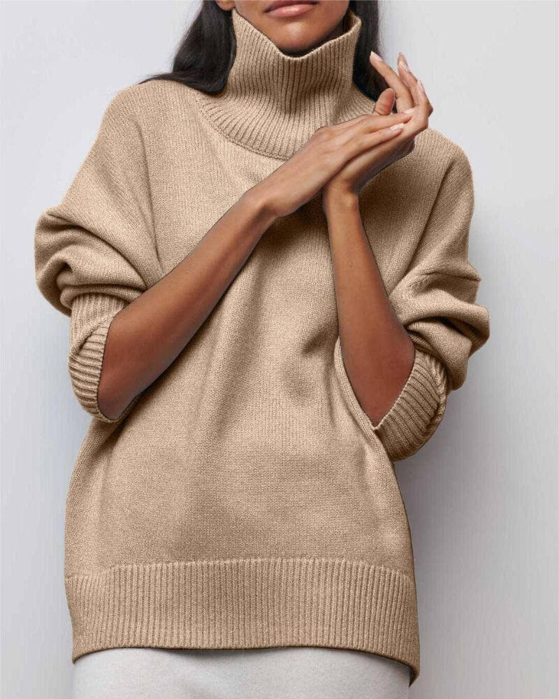 Iris™ - Elegant Classic Turtle Neck Sweater