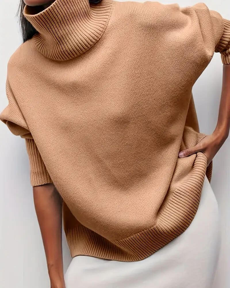 Iris™ - Elegant Classic Turtle Neck Sweater