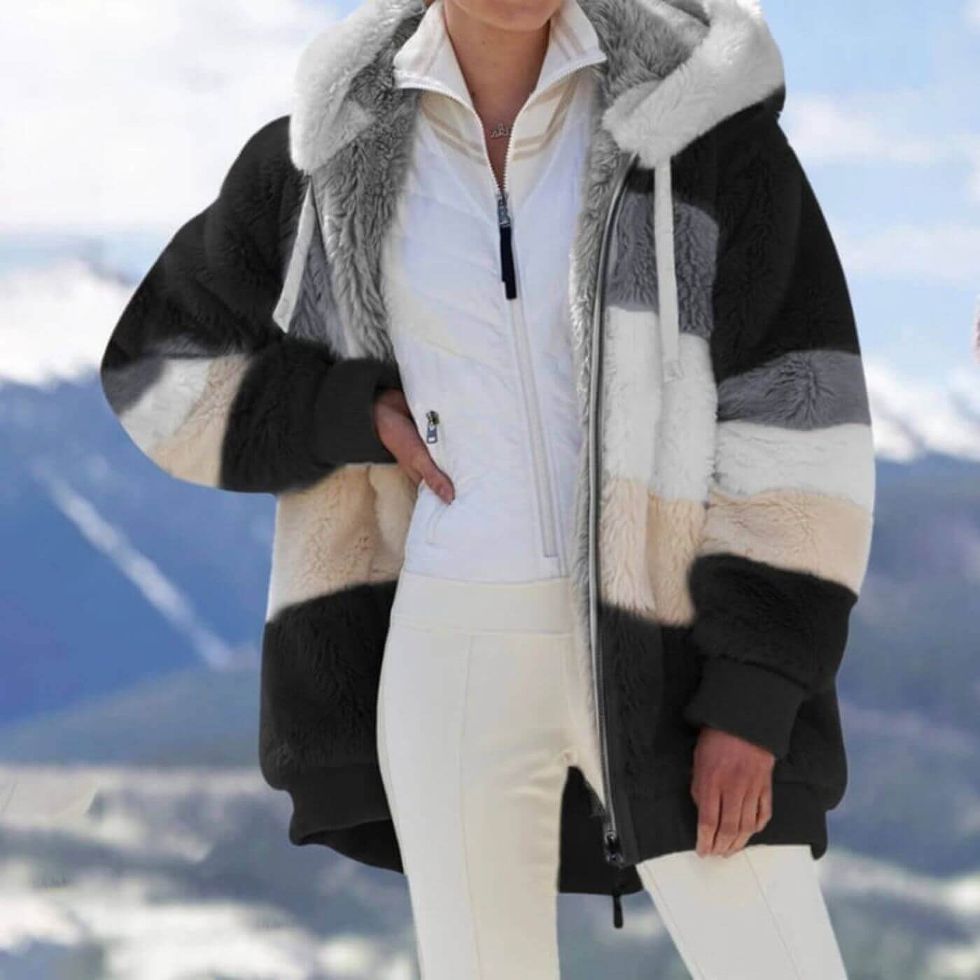 Linda™ - Myk og Pelsaktig Vinterjakke