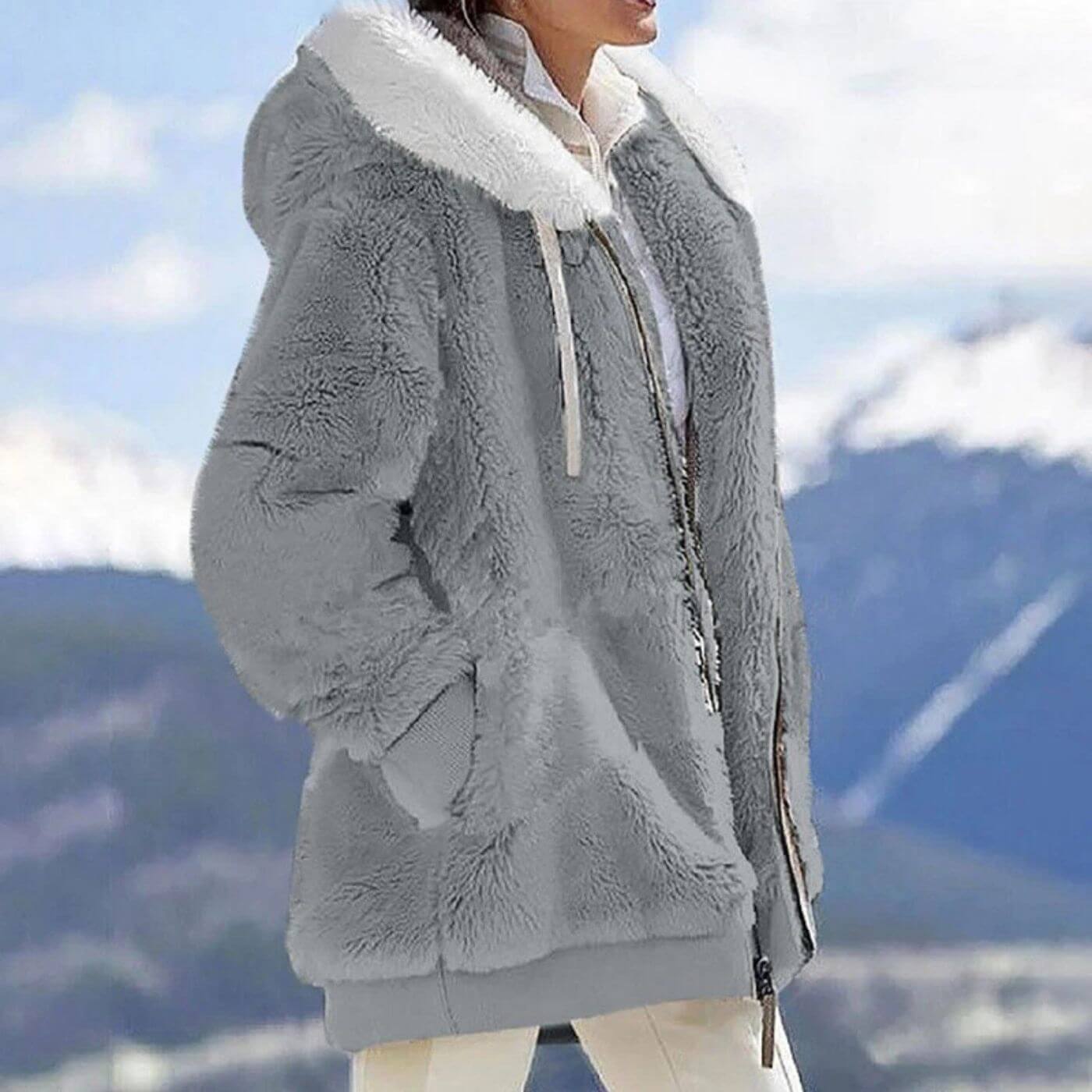 Linda™ - Myk og Pelsaktig Vinterjakke