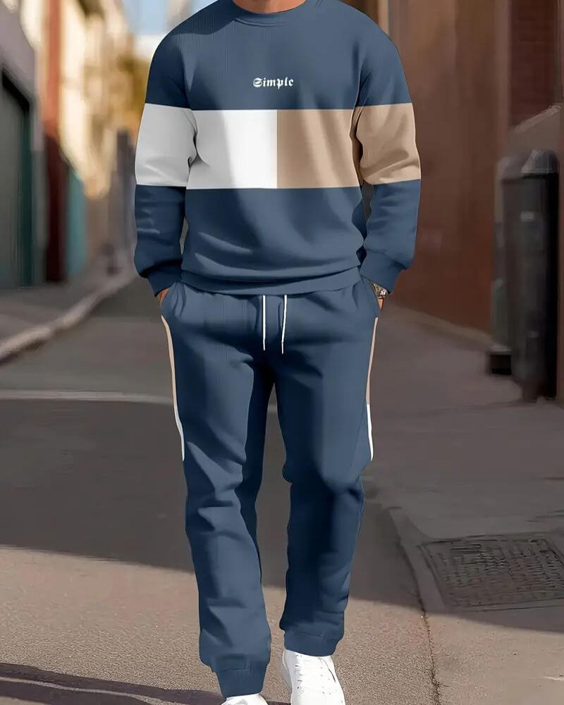 Mats™ - Casual genser og joggebukse-sett