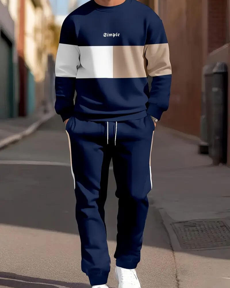 Mats™ - Casual genser og joggebukse-sett