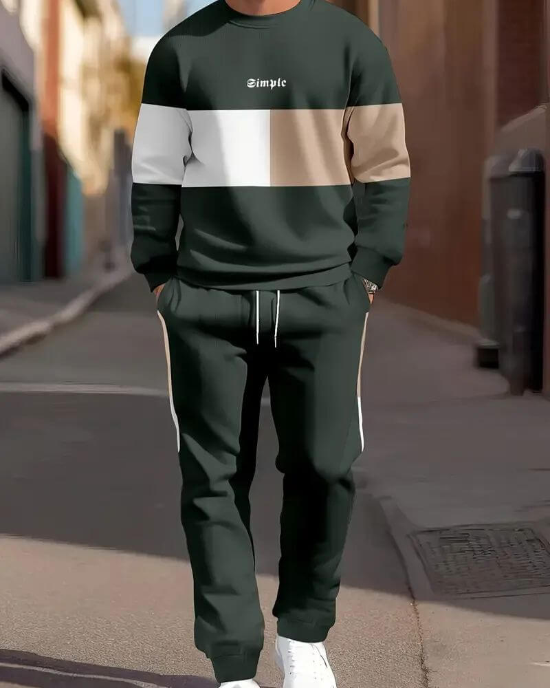 Mats™ - Casual genser og joggebukse-sett