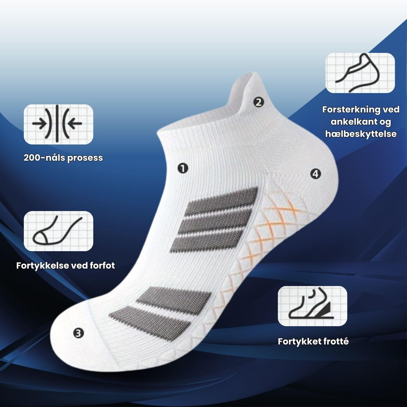 NordSocks™ – 10-pakning unisex ortopediske sokker med fotbue-støtte